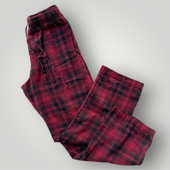 🟢5/$25  Croft & Barrow Red/Black Plaid Pajama Bottoms Pants - Picture 3 of 8